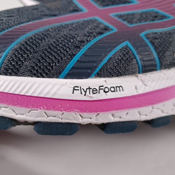 Asics Athletic Shoes Women 11.5 WIDE GT-1000 Black Purple Blue Running 1012A879 - Picture 5 of 16